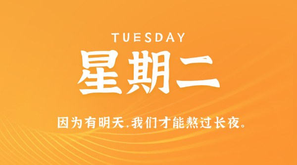 08月25日，星期二，在这里每天60秒读懂世界！